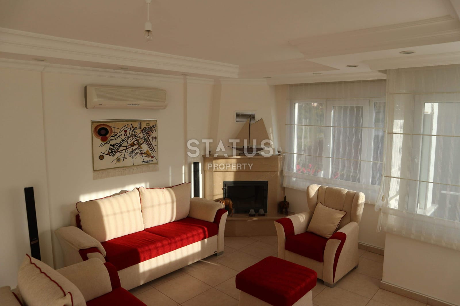 Villa 3+1 with a panorama of the sea, the fortress and the city, 220 m2. Center, Alanya. фото 5