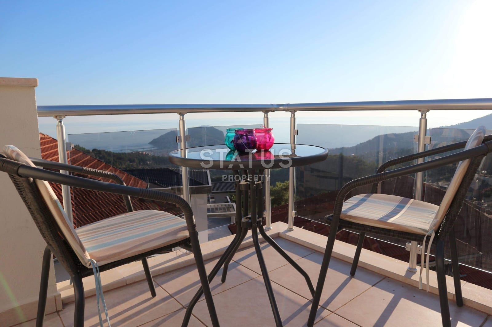 Villa 3+1 with a panorama of the sea, the fortress and the city, 220 m2. Center, Alanya. фото 13