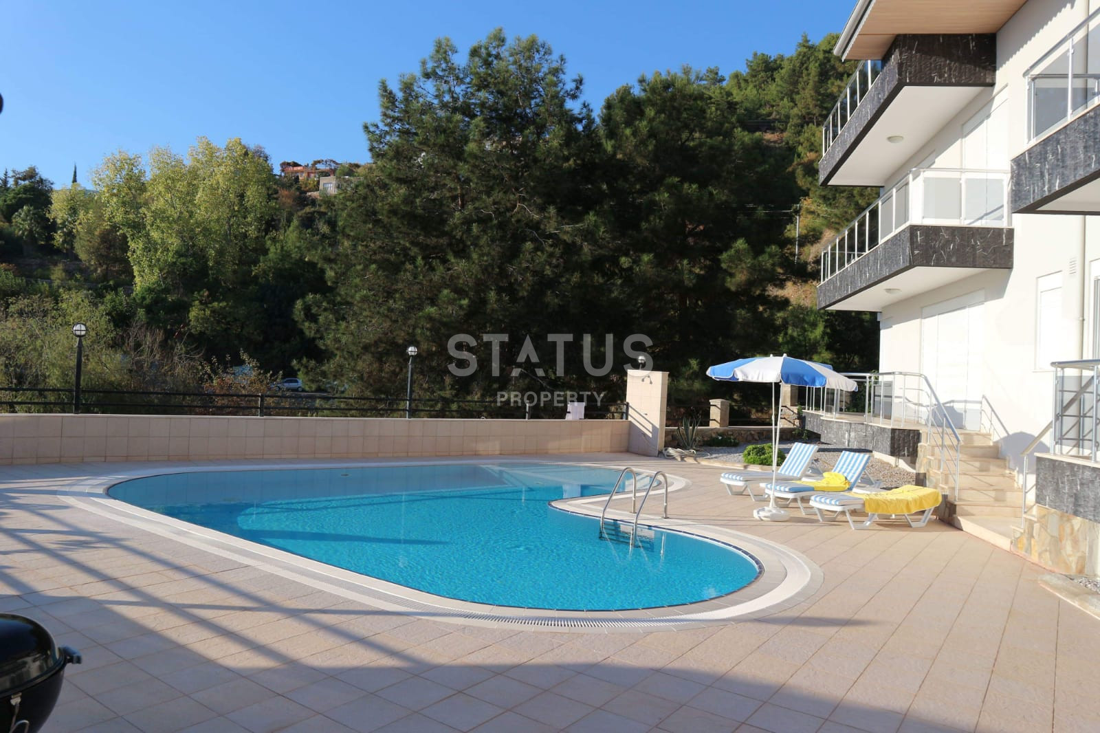 Villa 3+1 with a panorama of the sea, the fortress and the city, 220 m2. Center, Alanya. фото 16