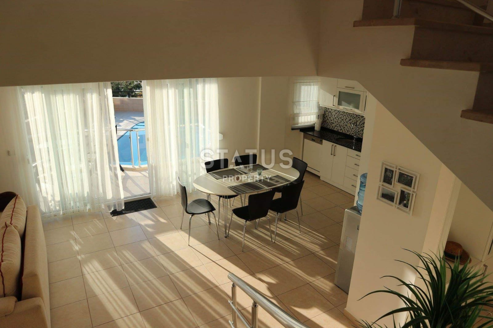 Villa 3+1 with a panorama of the sea, the fortress and the city, 220 m2. Center, Alanya. фото 17