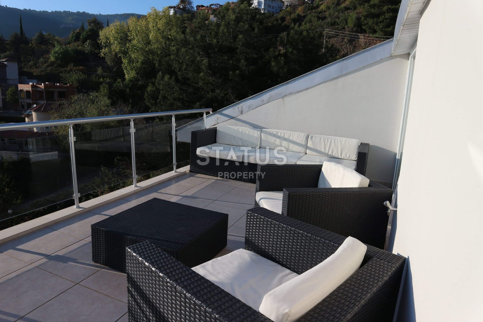 Villa 3+1 with a panorama of the sea, the fortress and the city, 220 m2. Center, Alanya. фото 22