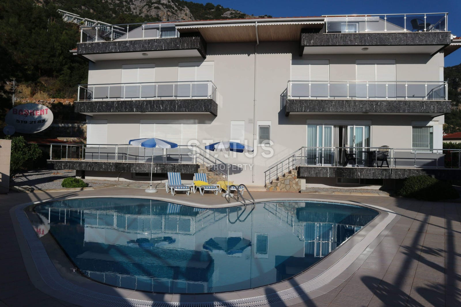 Villa 3+1 with a panorama of the sea, the fortress and the city, 220 m2. Center, Alanya. фото 26