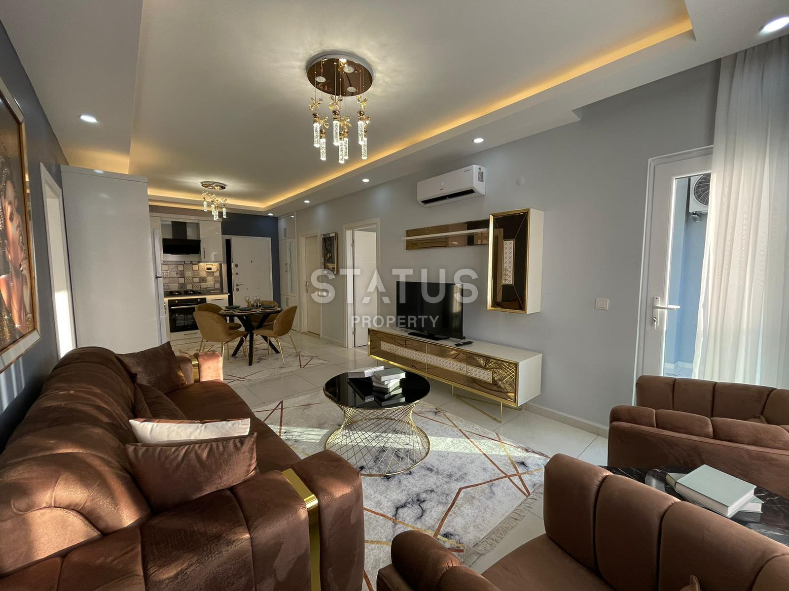 Квартира 2+1 с дизайнерским ремонтом и видом на море в Махмутларе, 105 кв.м. фото 9