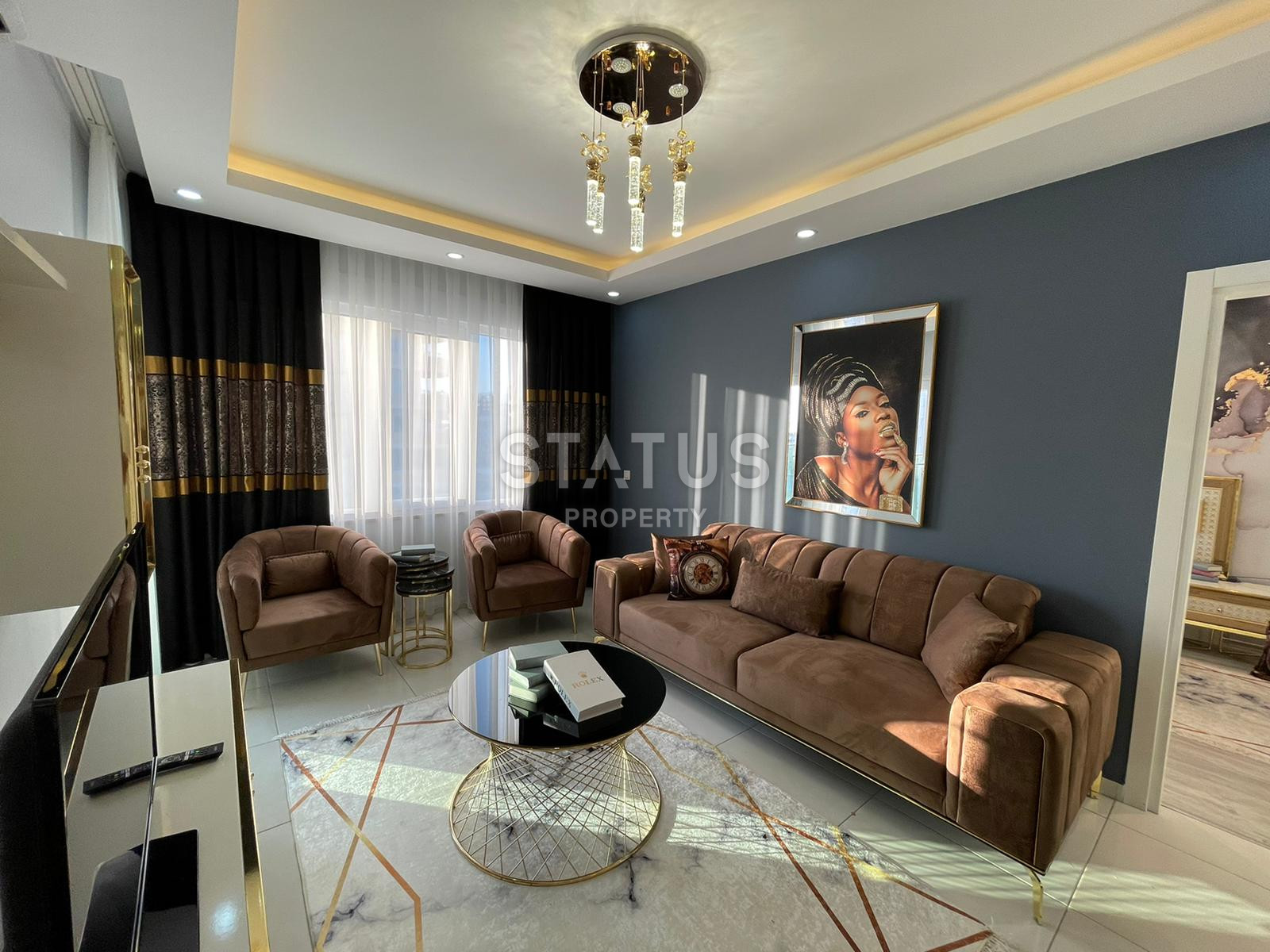 Квартира 2+1 с дизайнерским ремонтом и видом на море в Махмутларе, 105 кв.м. фото 12