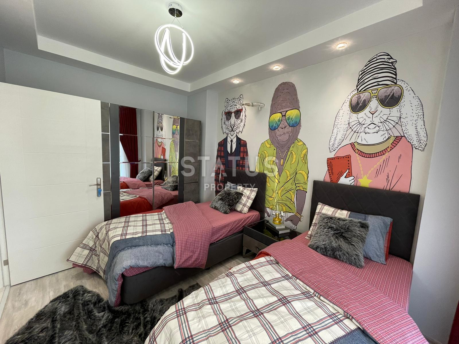 Квартира 2+1 с дизайнерским ремонтом и видом на море в Махмутларе, 105 кв.м. фото 26