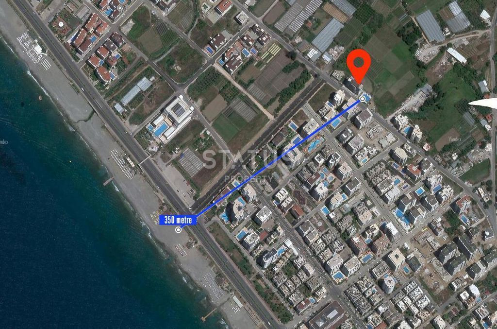 Comfortable apartment 1+1 with sea and mountain views, 65 m2 in Mahmutlar. фото 23