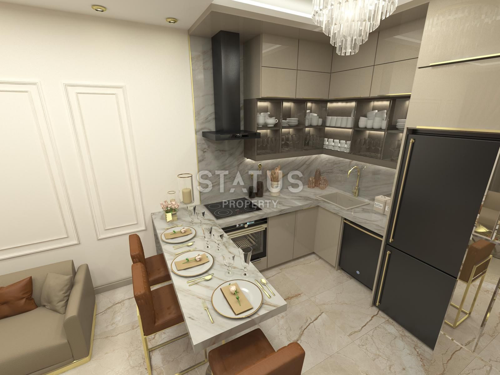 Комплекс на этапе строительства с панорамными видами в Махмутларе. Апартаменты от 54 м2. фото 10