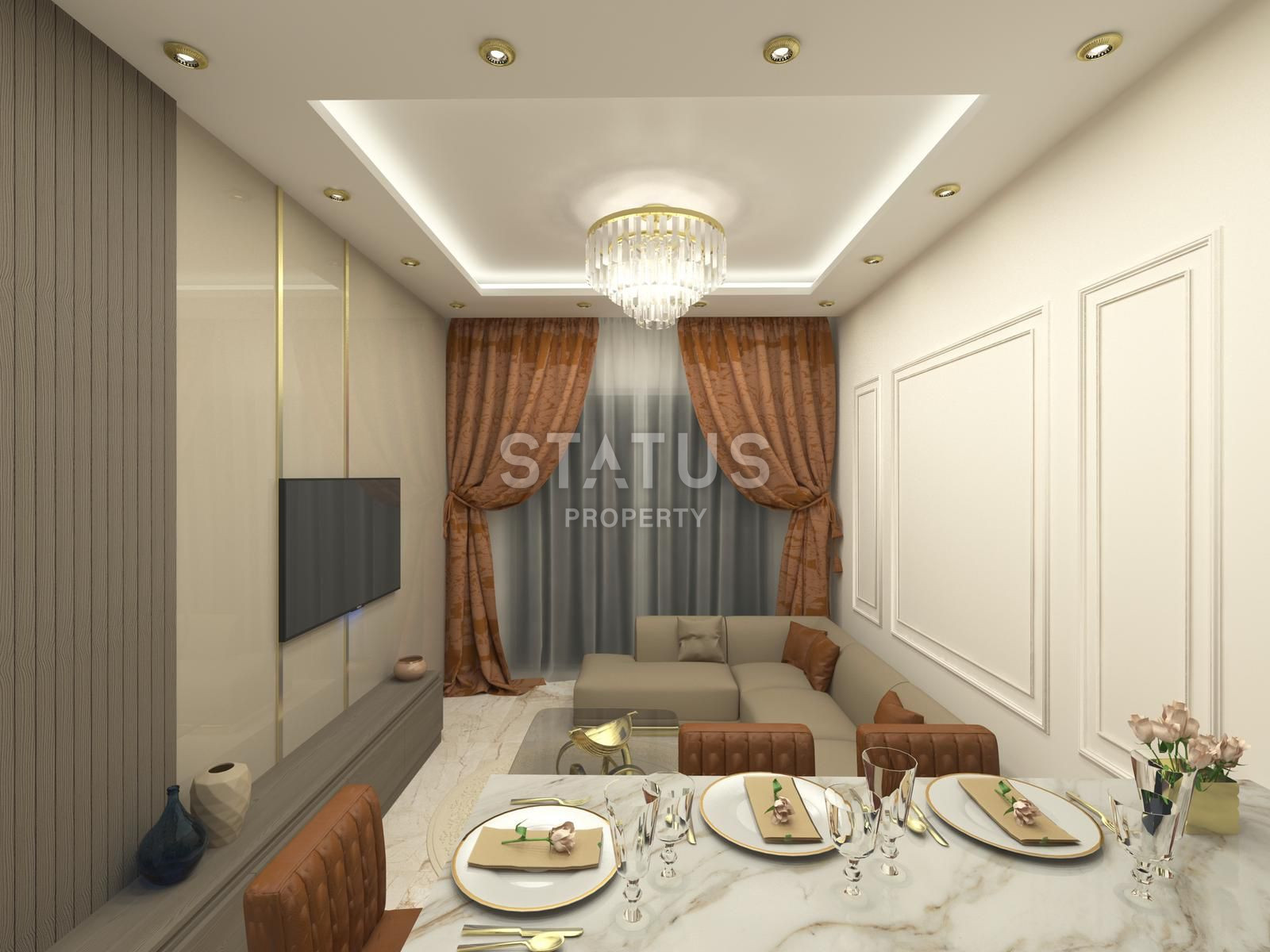 Комплекс на этапе строительства с панорамными видами в Махмутларе. Апартаменты от 54 м2. фото 11