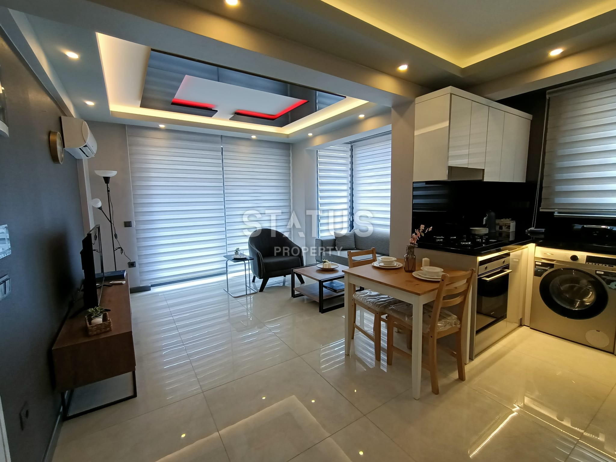 Апартаменты 1+1, пентхаусы 3+1 и 4+1 в новом комплексе в 200 метрах от пляжа. Центр, Алания. фото 5