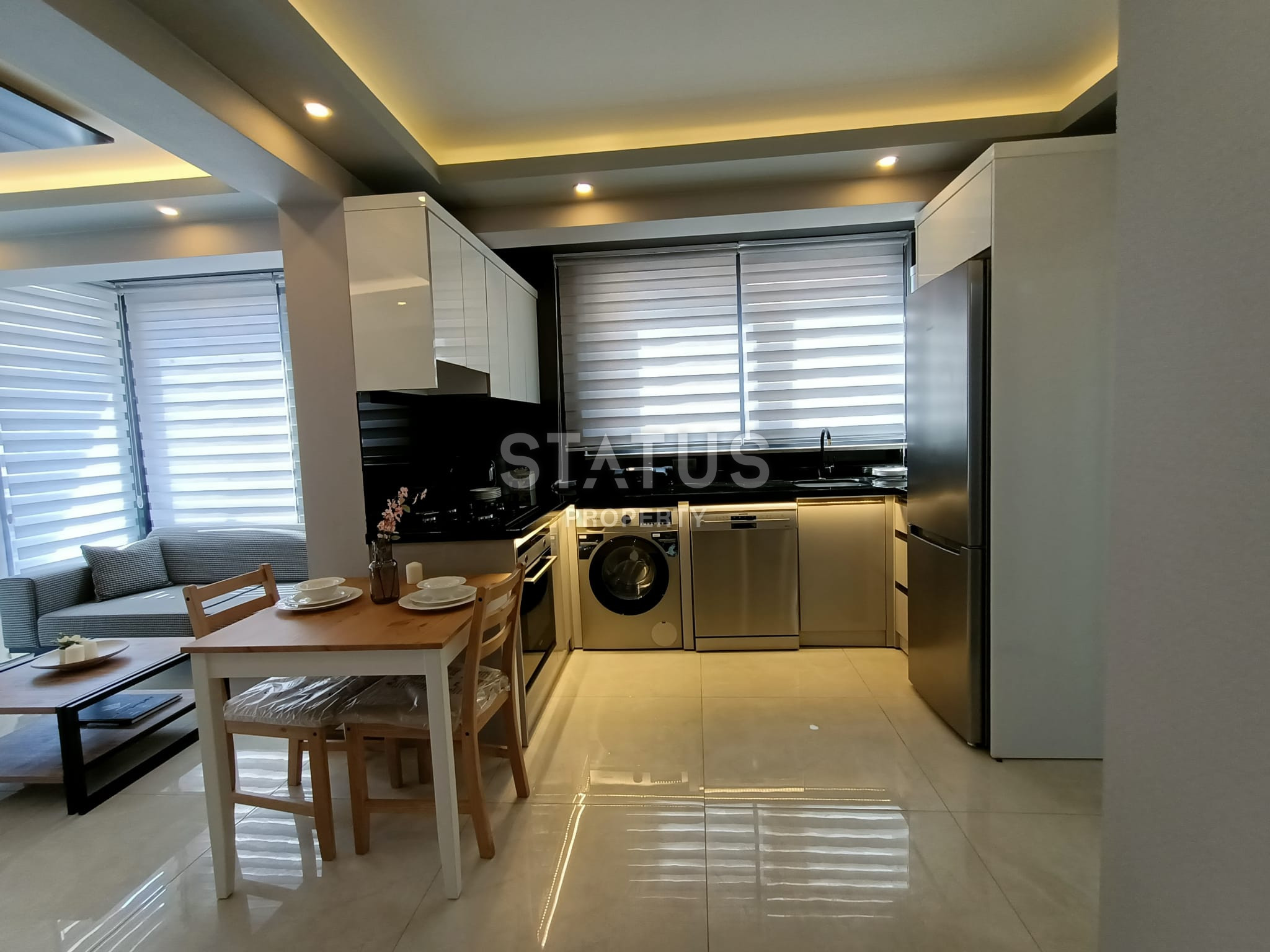 Апартаменты 1+1, пентхаусы 3+1 и 4+1 в новом комплексе в 200 метрах от пляжа. Центр, Алания. фото 8