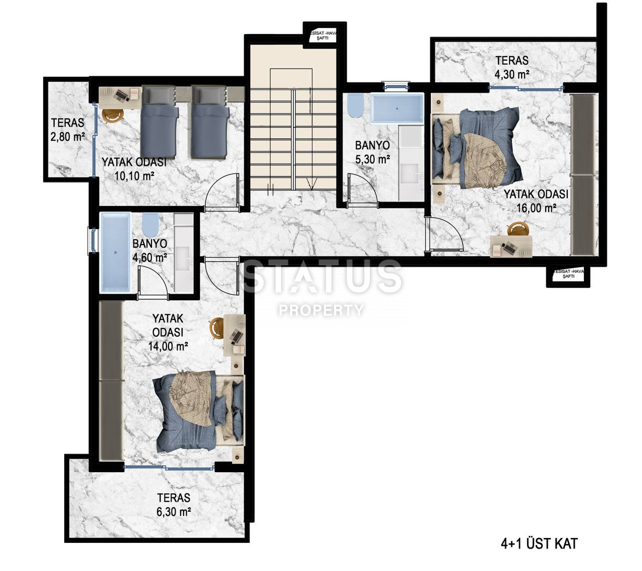 Новый проект на первой береговой линии в Кестеле. Апартаменты от 60 м2. фото 11