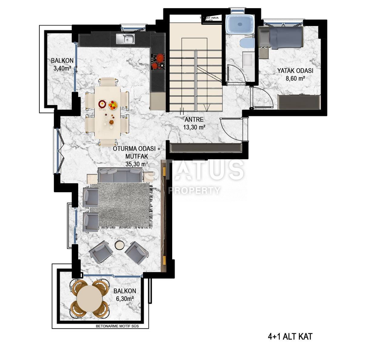 Новый проект на первой береговой линии в Кестеле. Апартаменты от 60 м2. фото 12