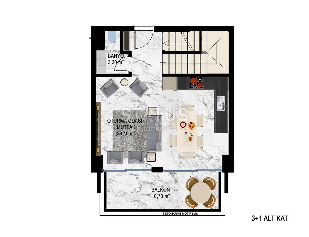 Новый проект на первой береговой линии в Кестеле. Апартаменты от 60 м2. фото 14