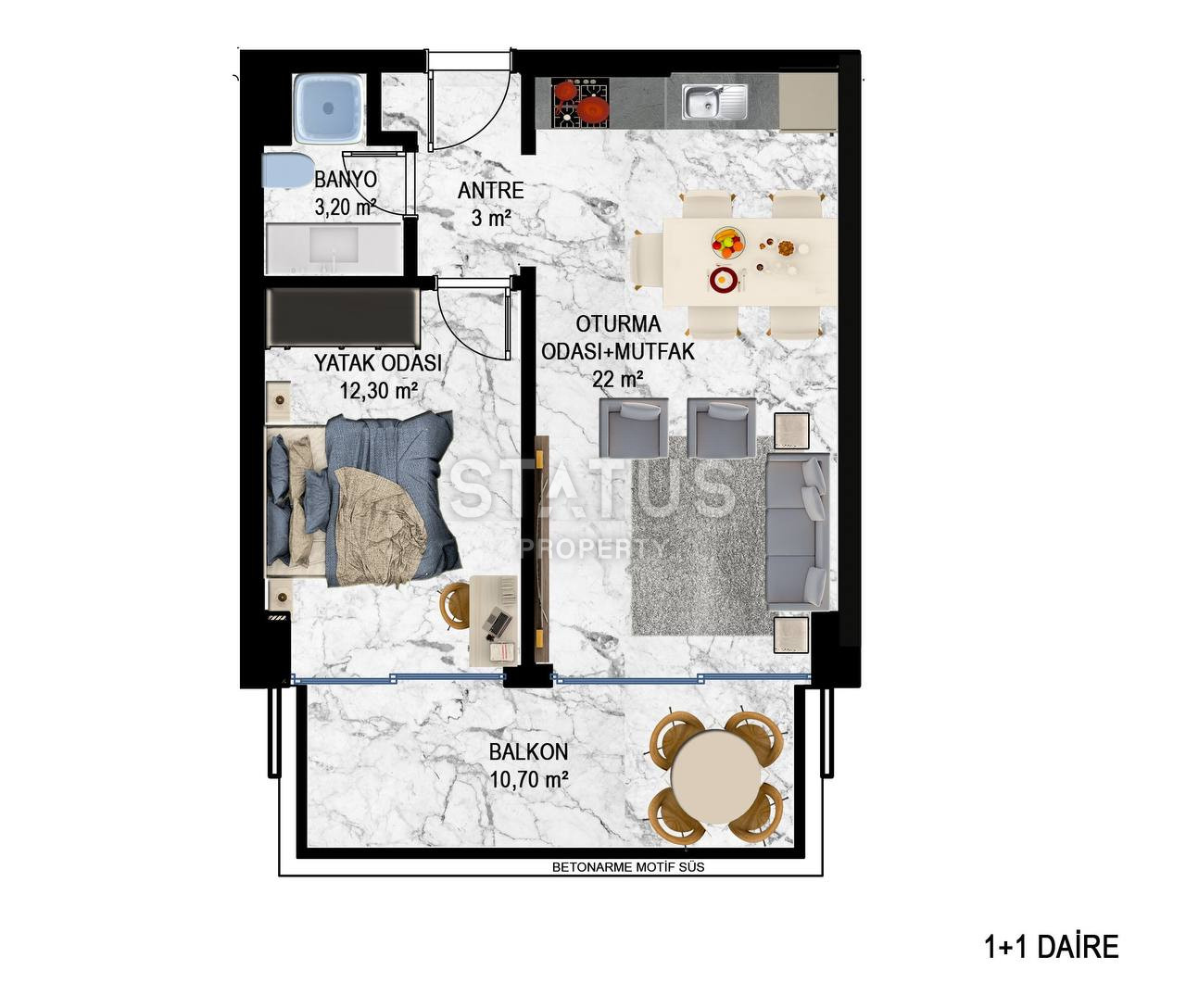 Новый проект на первой береговой линии в Кестеле. Апартаменты от 60 м2. фото 15