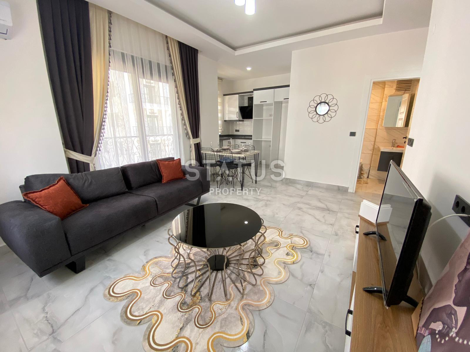 Меблированные апартаменты 1+1 в новом доме, 60 м2. Махмутлар, Алания. фото 5