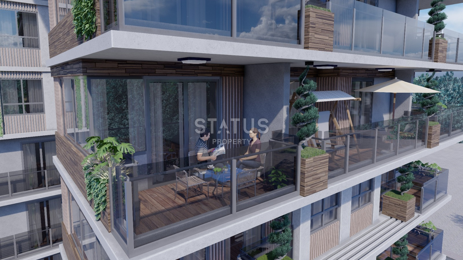 Эксклюзивный проект с видовыми квартирами в районе пляжа Клеопатры в 500метрах от моря, 55-250м2 фото 19