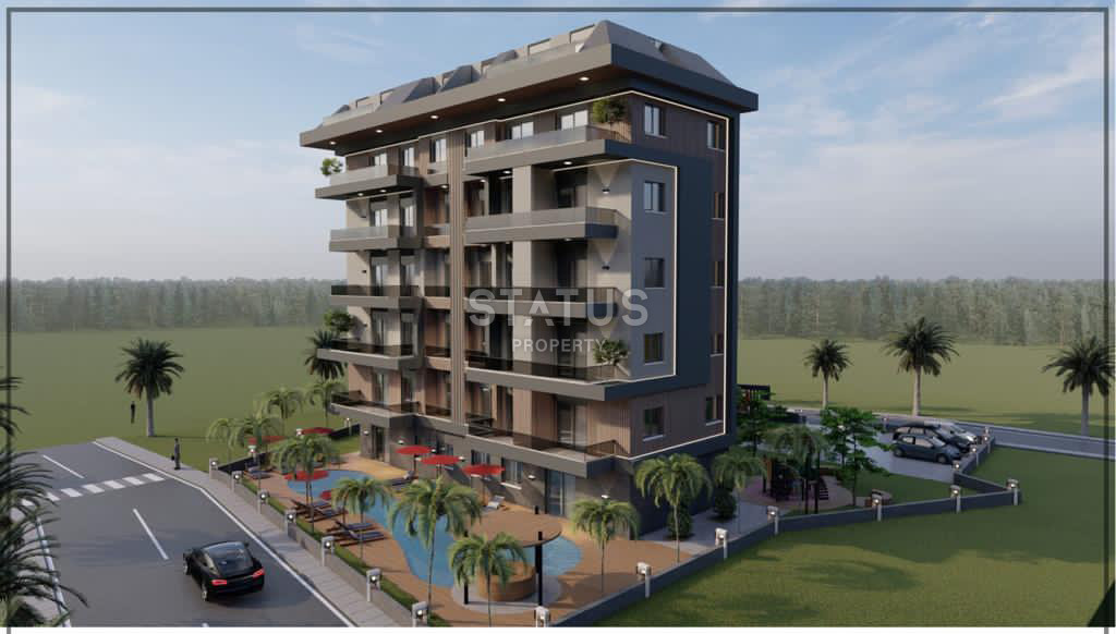 Комплекс на этапе строительства в Джикджилли. Квартиры 1+1, 2+1 и пентхаусы от 41 до 120 м2. фото 4