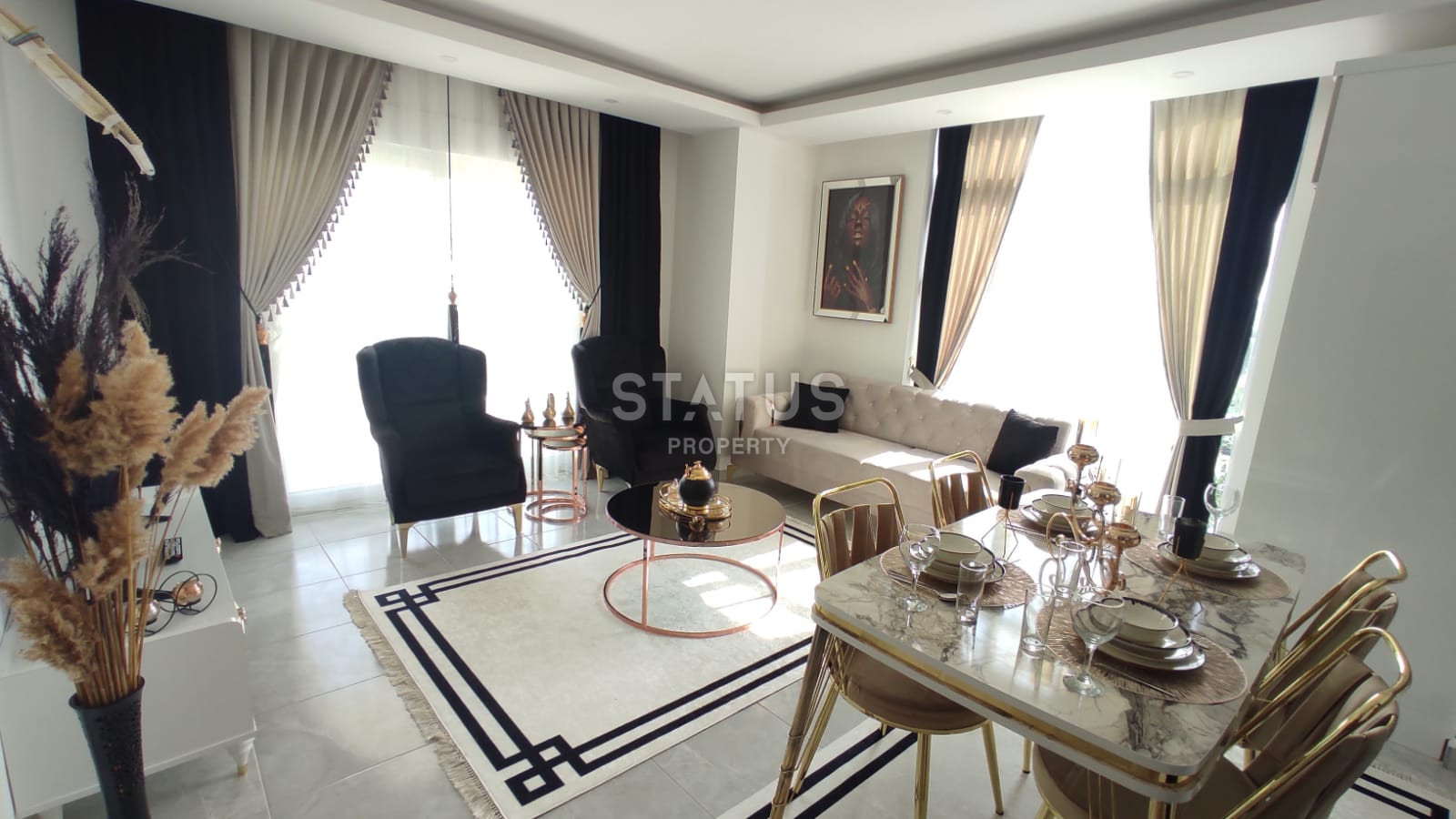 Furnished apartment 1+1 100 meters from the sea, 55 m2. Kestel, Alanya. фото 9