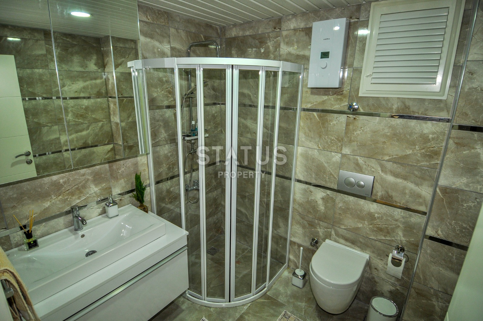 Стильная квартира 2+1, в 100 метрах от моря в Кестеле, 110 кв.м. фото 13