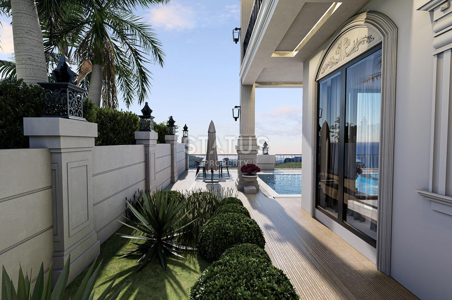 Отдельностоящая вилла 4+1 с панорамой на Средиземное море в районе Каргыджак, 355 м2. фото 3