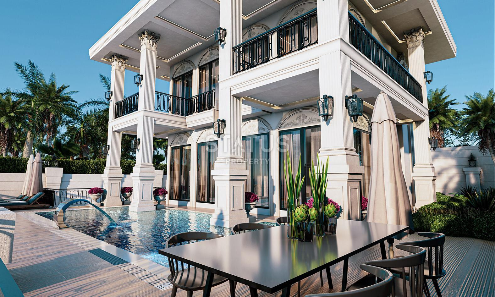 Отдельностоящая вилла 4+1 с панорамой на Средиземное море в районе Каргыджак, 355 м2. фото 8