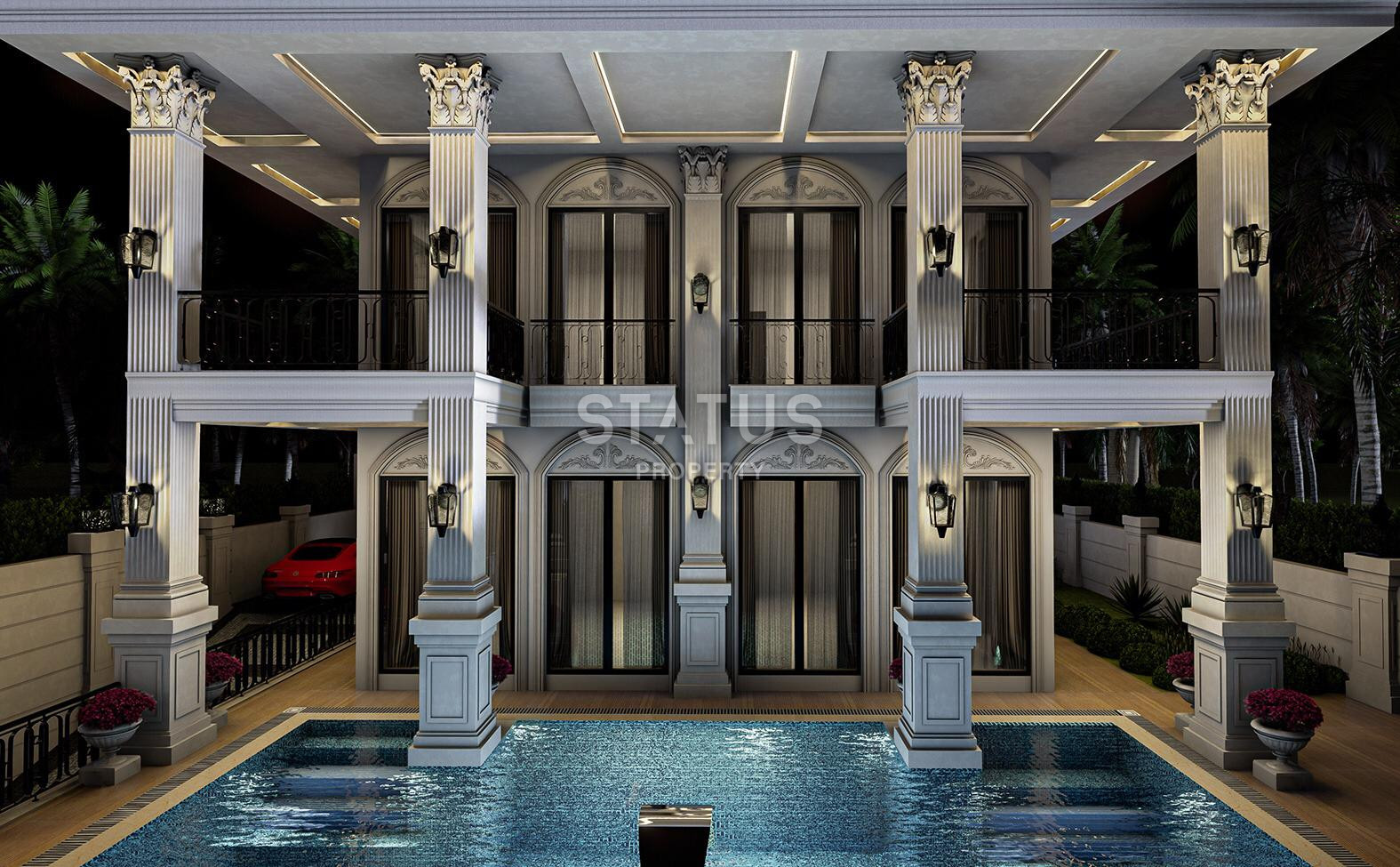 Отдельностоящая вилла 4+1 с панорамой на Средиземное море в районе Каргыджак, 355 м2. фото 9