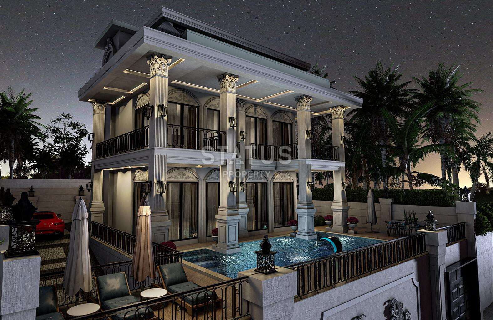 Отдельностоящая вилла 4+1 с панорамой на Средиземное море в районе Каргыджак, 355 м2. фото 10