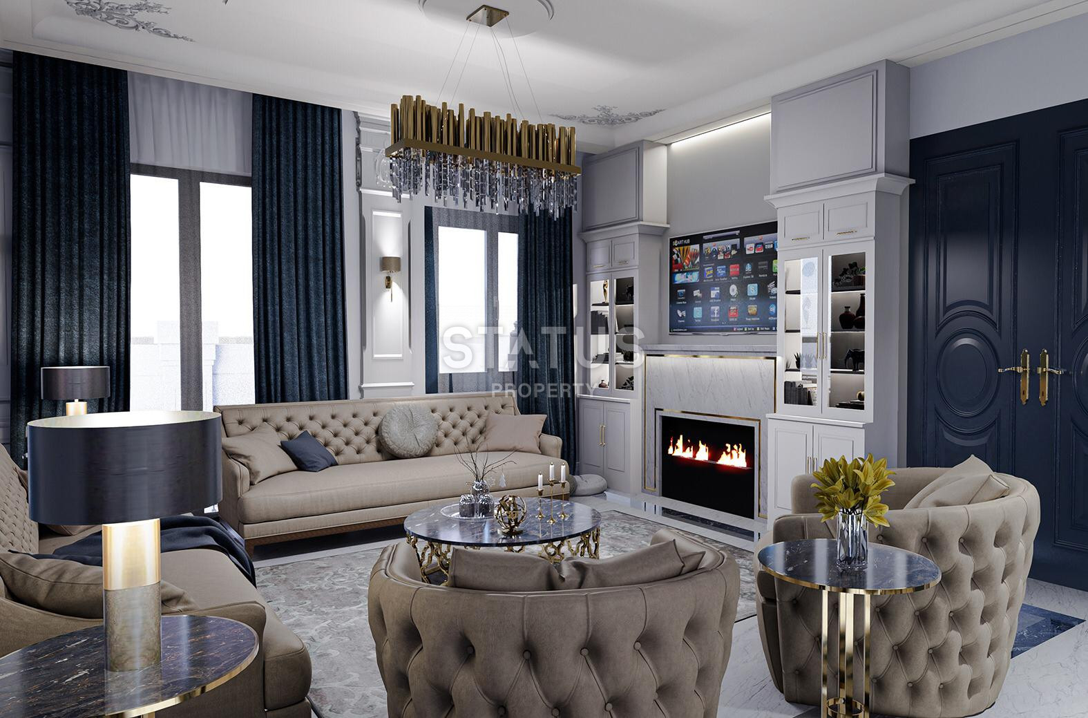 Отдельностоящая вилла 4+1 с панорамой на Средиземное море в районе Каргыджак, 355 м2. фото 13