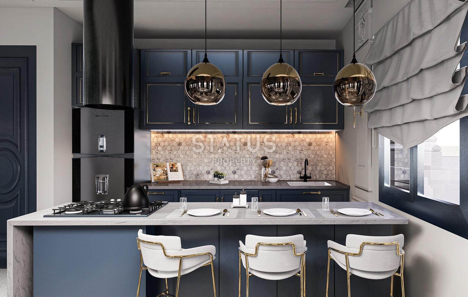 Отдельностоящая вилла 4+1 с панорамой на Средиземное море в районе Каргыджак, 355 м2. фото 14