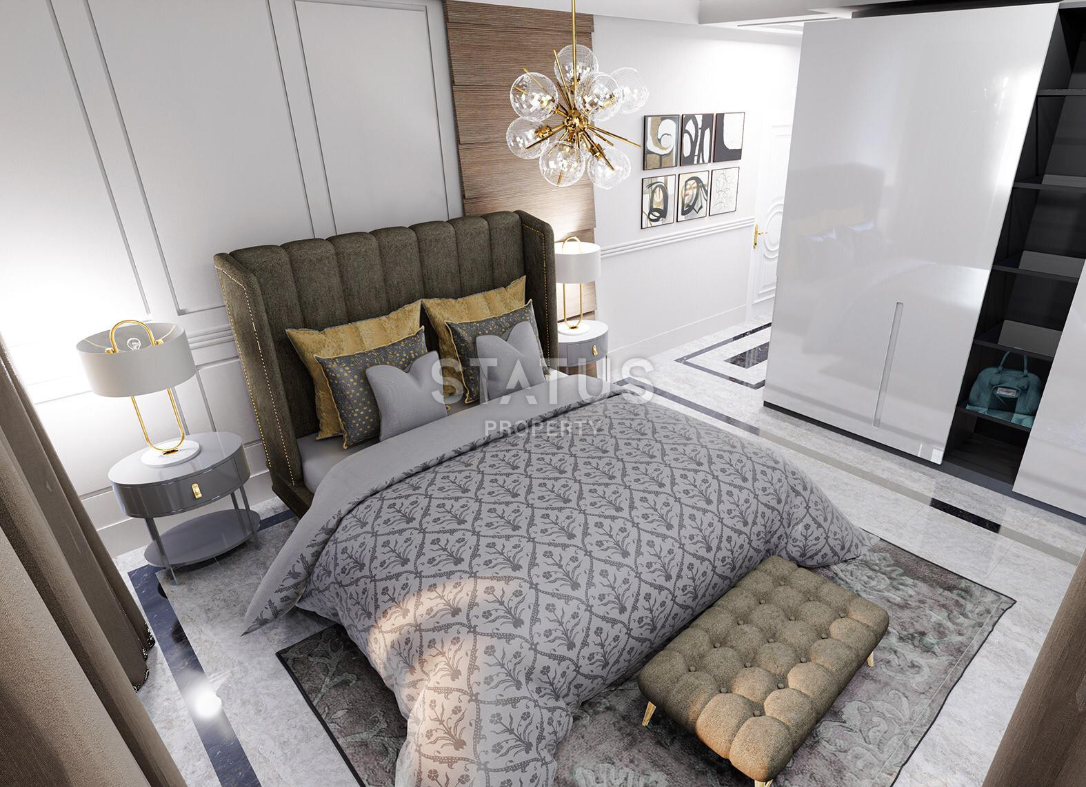 Отдельностоящая вилла 4+1 с панорамой на Средиземное море в районе Каргыджак, 355 м2. фото 19