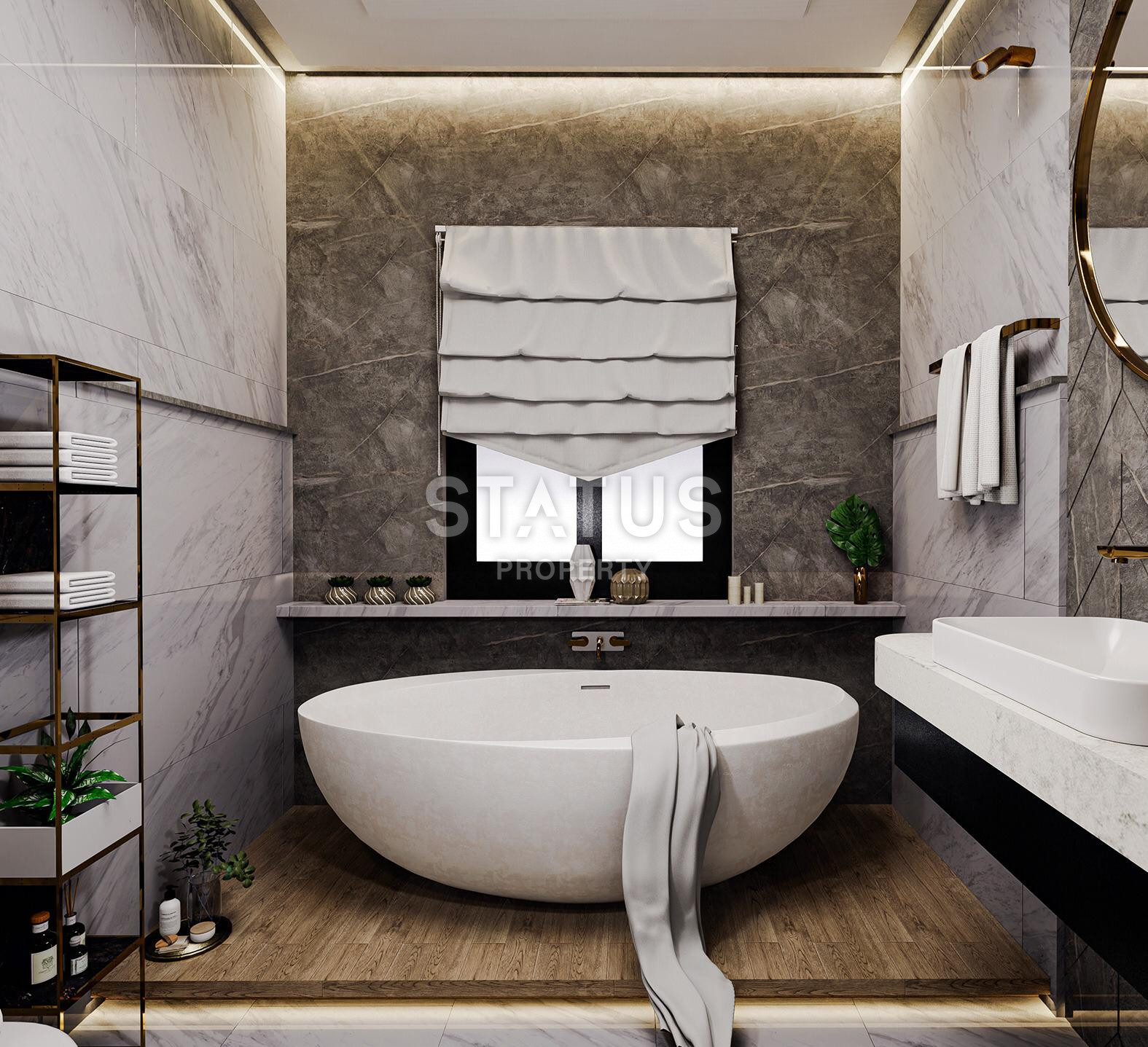 Отдельностоящая вилла 4+1 с панорамой на Средиземное море в районе Каргыджак, 355 м2. фото 20