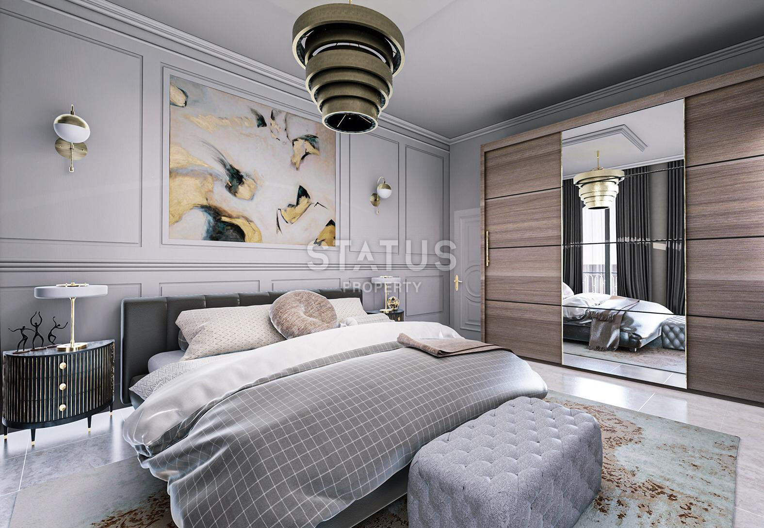 Отдельностоящая вилла 4+1 с панорамой на Средиземное море в районе Каргыджак, 355 м2. фото 21