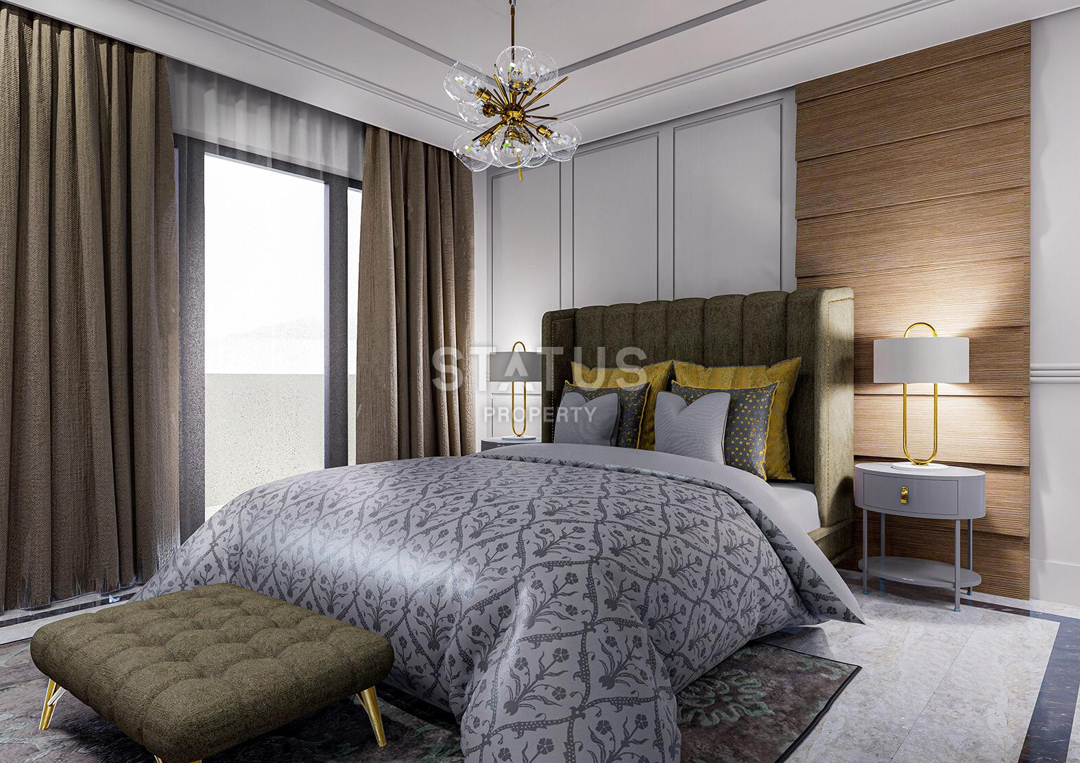 Отдельностоящая вилла 4+1 с панорамой на Средиземное море в районе Каргыджак, 355 м2. фото 22