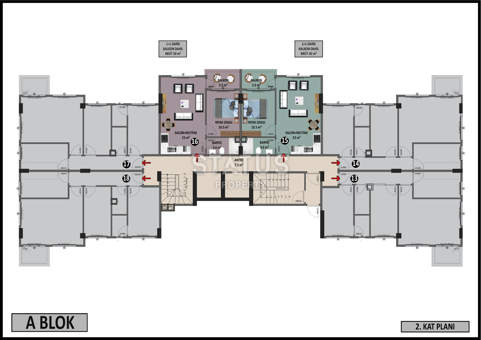 Проект на стадии котлована в районе Клеопатры. Апартаменты от 50 м2. фото 13