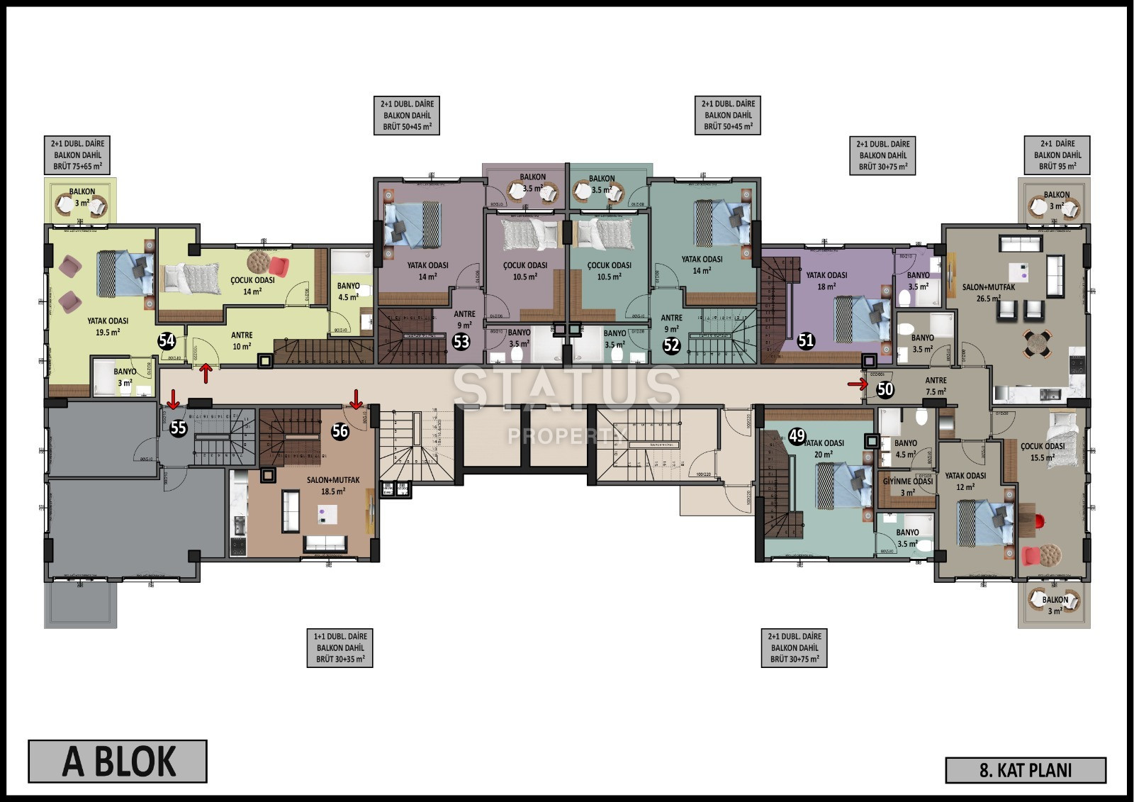 Проект на стадии котлована в районе Клеопатры. Апартаменты от 50 м2. фото 15