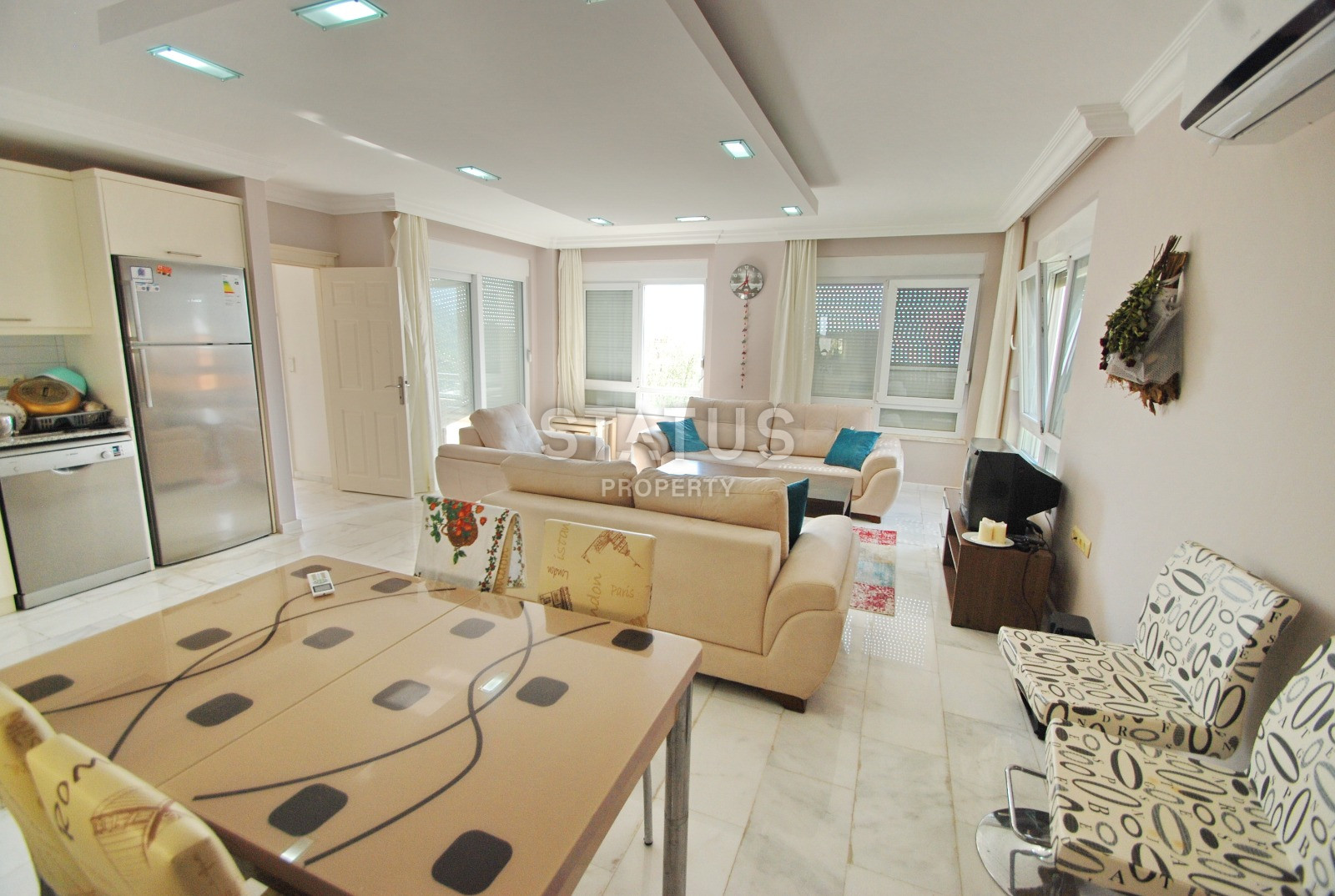 Villa 3+1 with a view of the Mediterranean Sea and the fortress in the center of Alanya, 190 m2. фото 9