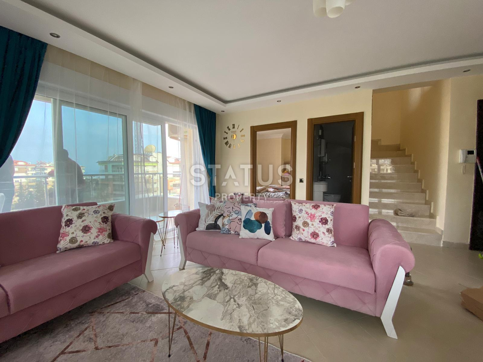 Двухуровневые апартаменты в комплексе с инфраструктурой в Кестеле, вид на море и горы, 130м2 фото 4