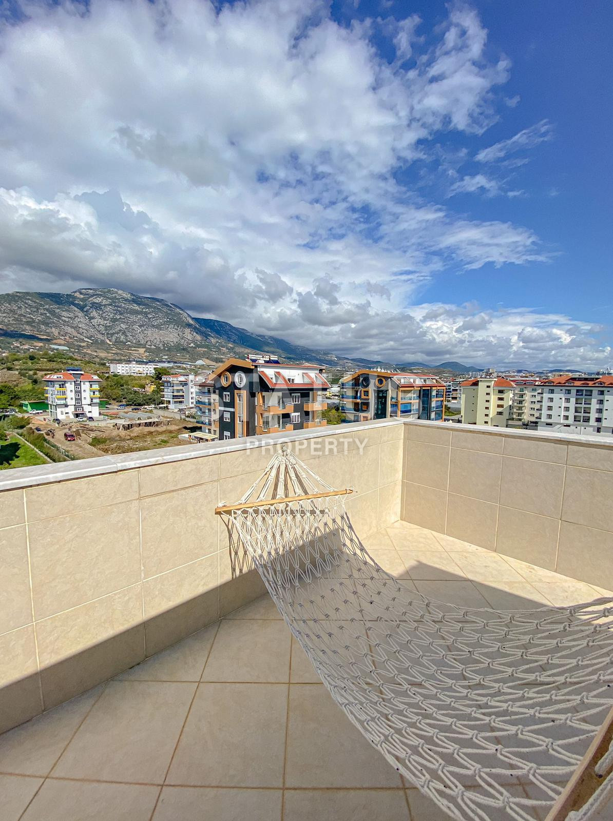 Двухуровневые апартаменты в комплексе с инфраструктурой в Кестеле, вид на море и горы, 130м2 фото 19