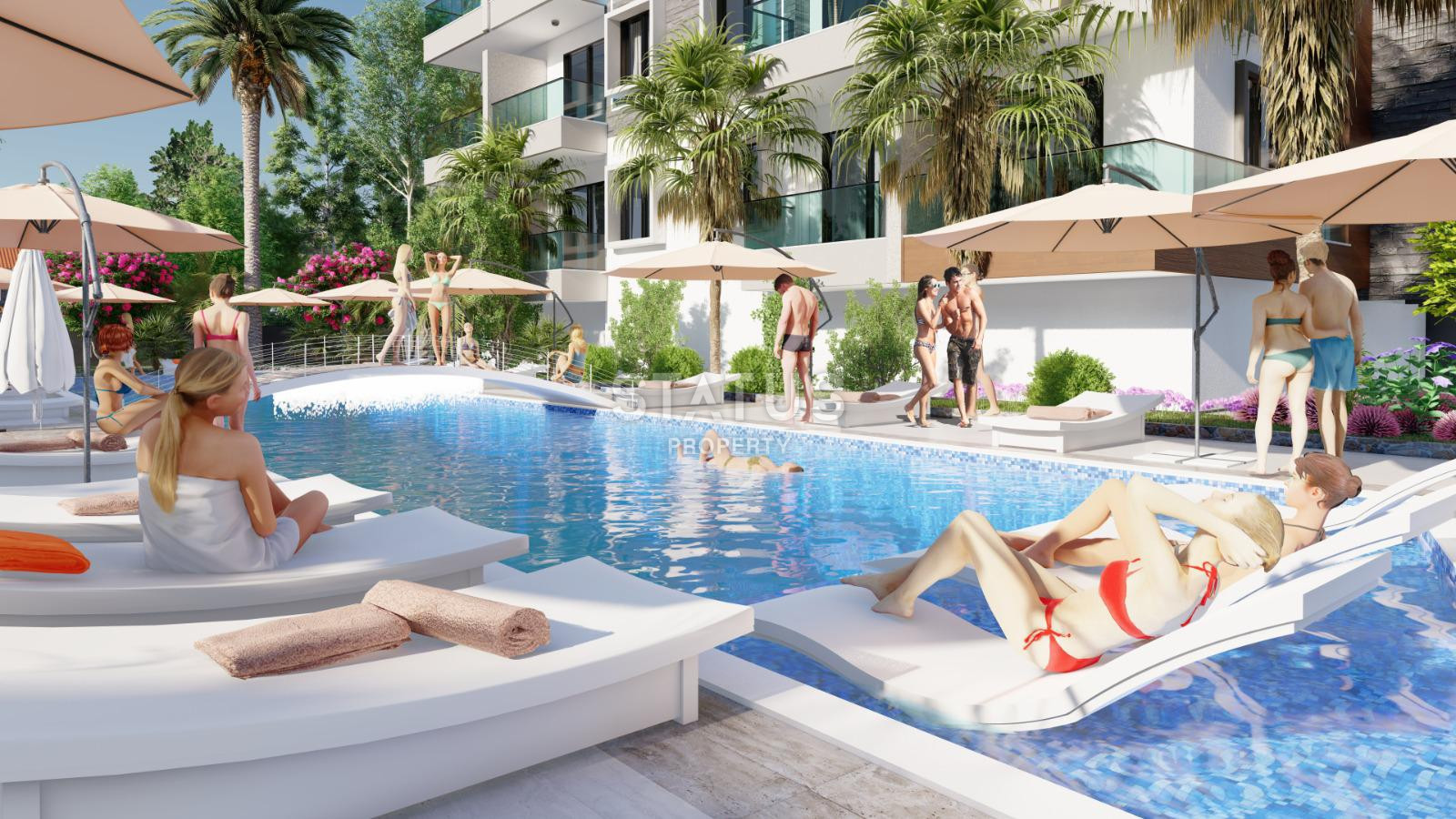 Комплекс на финальной стадии строительства в 300 метрах от моря в районе Газипаша, 48-85 м.кв фото 16