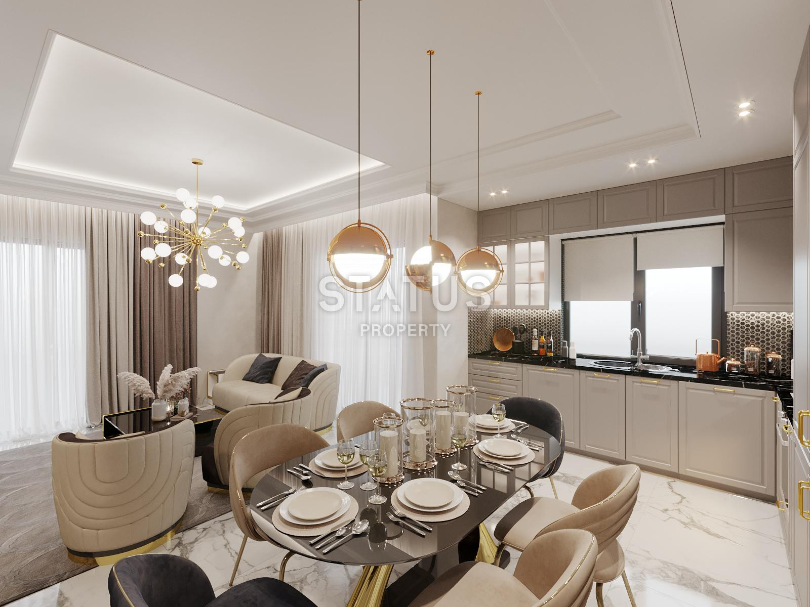 Выгодный инвестиционный проект на этапе котлована в самом центре района Махмутлар, 51-150 м.кв. фото 24