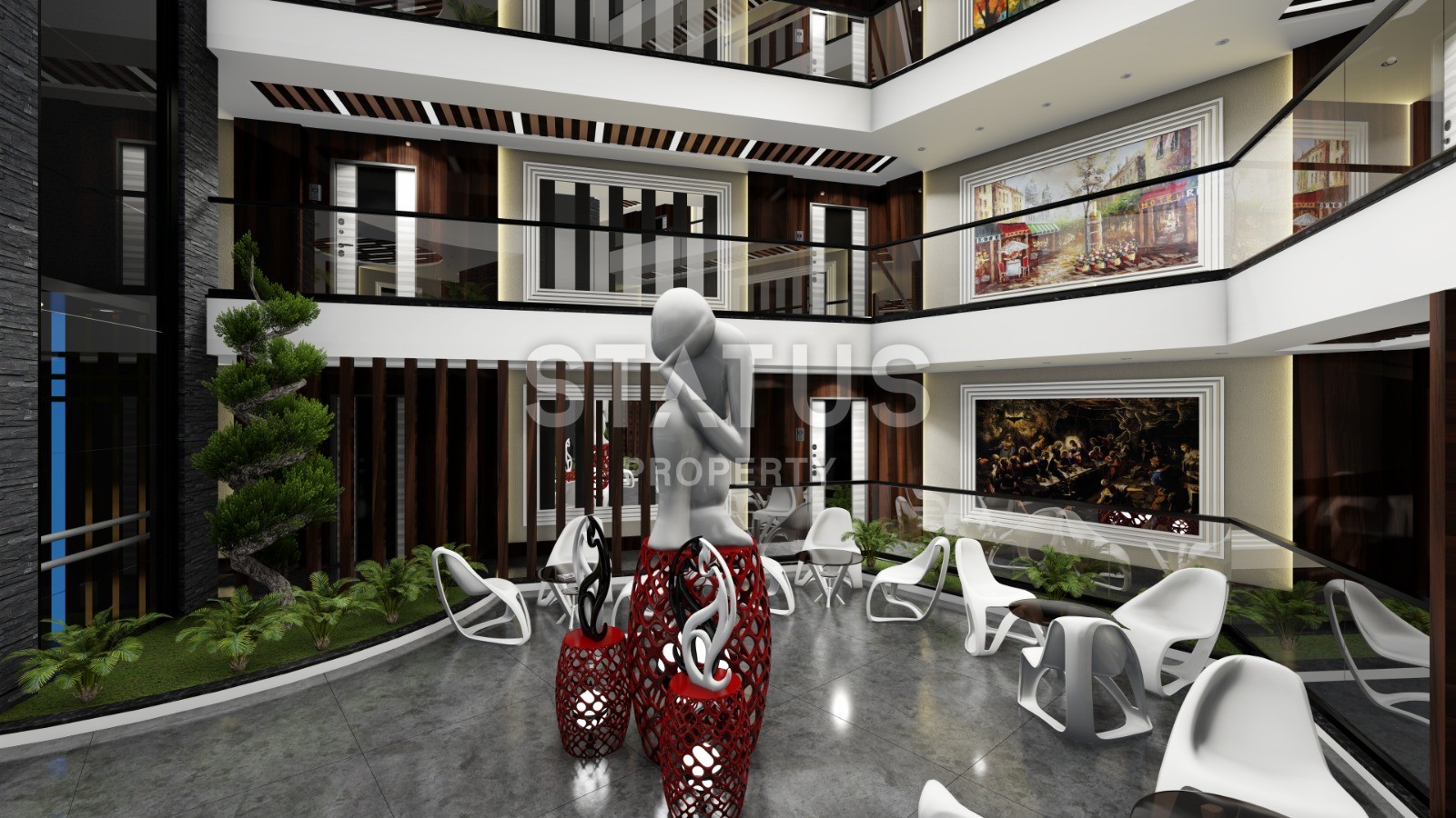 Новый инвестиционный проект повышенного комфорта с инфинити бассейном на крыше в районе Махмутлар 65-135 кв.м. фото 36