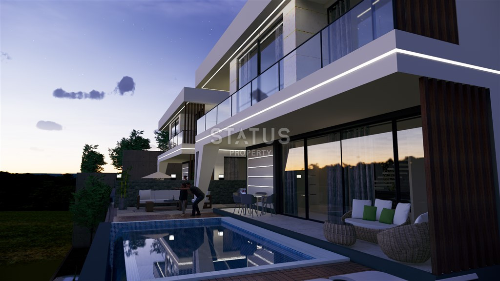 Последние 2 люкс виллы по СУПЕР ЦЕНЕ на этапе строительства в центре Алании, Бекташ, 157м.кв фото 8