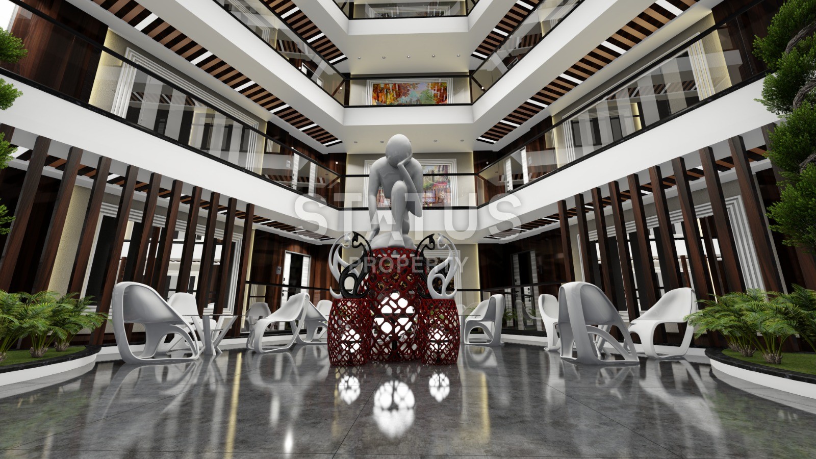 Новый инвестиционный проект повышенного комфорта с инфинити бассейном на крыше в районе Махмутлар 65-135 кв.м. фото 49