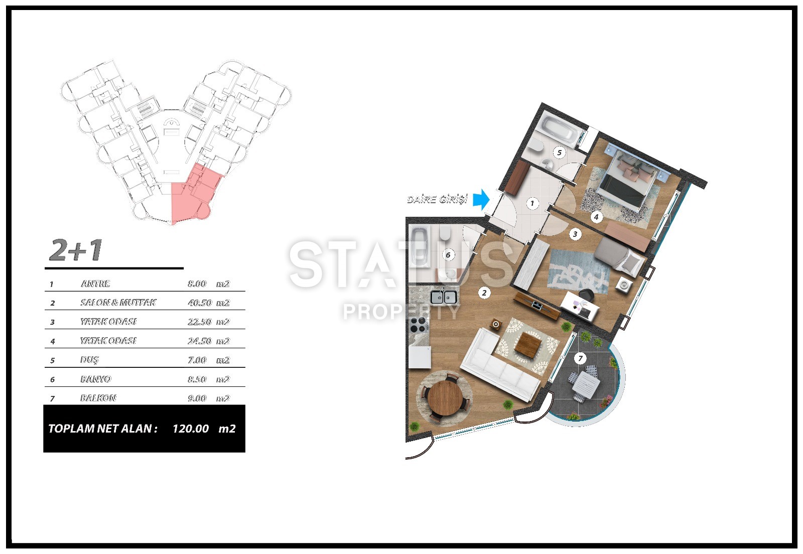 Новый инвестиционный проект повышенного комфорта с инфинити бассейном на крыше в районе Махмутлар 65-135 кв.м. фото 52