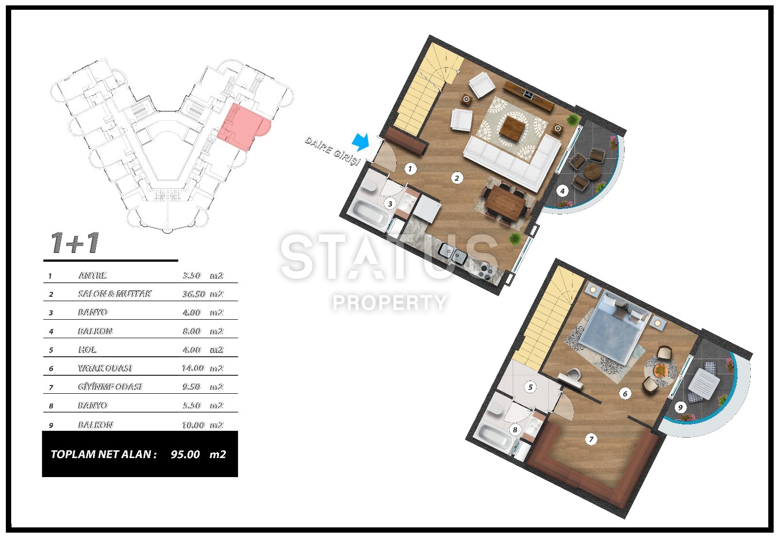 Новый инвестиционный проект повышенного комфорта с инфинити бассейном на крыше в районе Махмутлар 65-135 кв.м. фото 55
