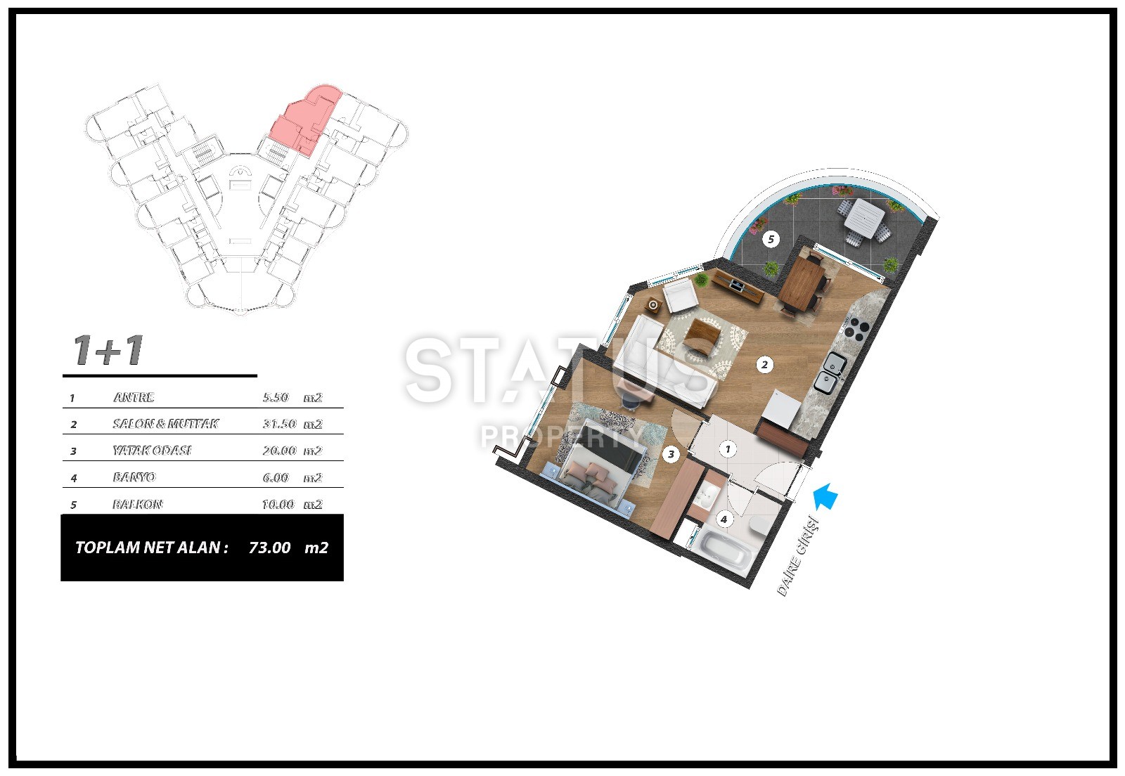 Новый инвестиционный проект повышенного комфорта с инфинити бассейном на крыше в районе Махмутлар 65-135 кв.м. фото 59