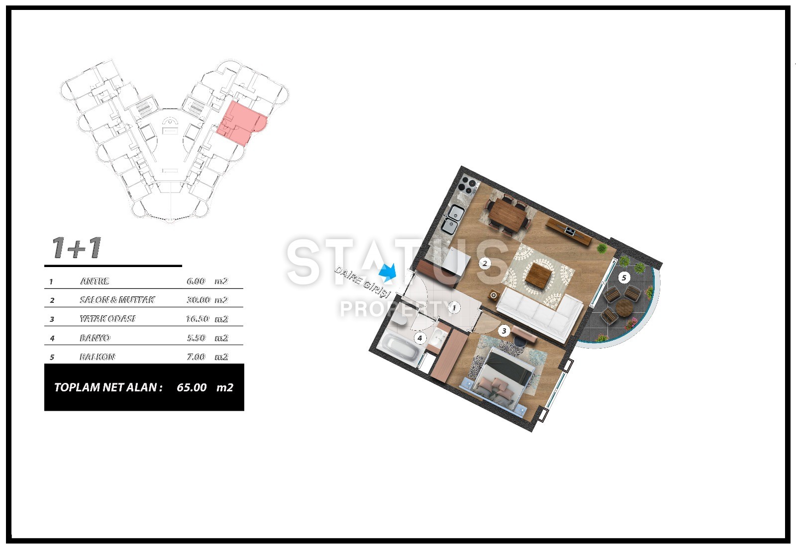 Новый инвестиционный проект повышенного комфорта с инфинити бассейном на крыше в районе Махмутлар 65-135 кв.м. фото 62