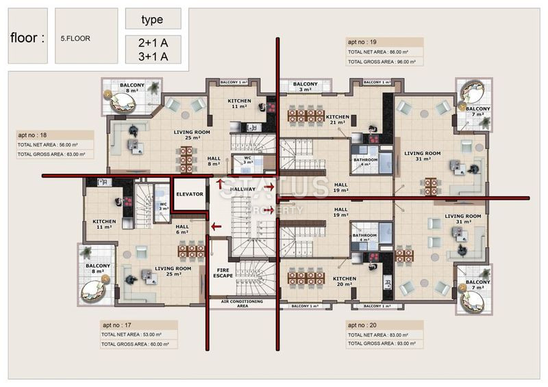 Новый комплекс на стадии строительства в 200 м. от моря в Махмутларе, 60-155 кв.м. фото 11
