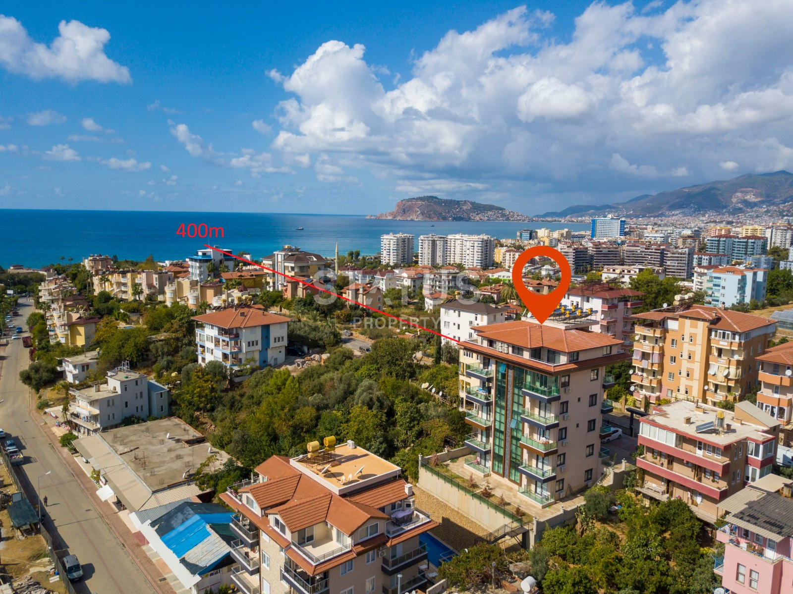 Квартира с видом на море и горы в районе Кестель, 1+1, 80 кв.м. фото 2