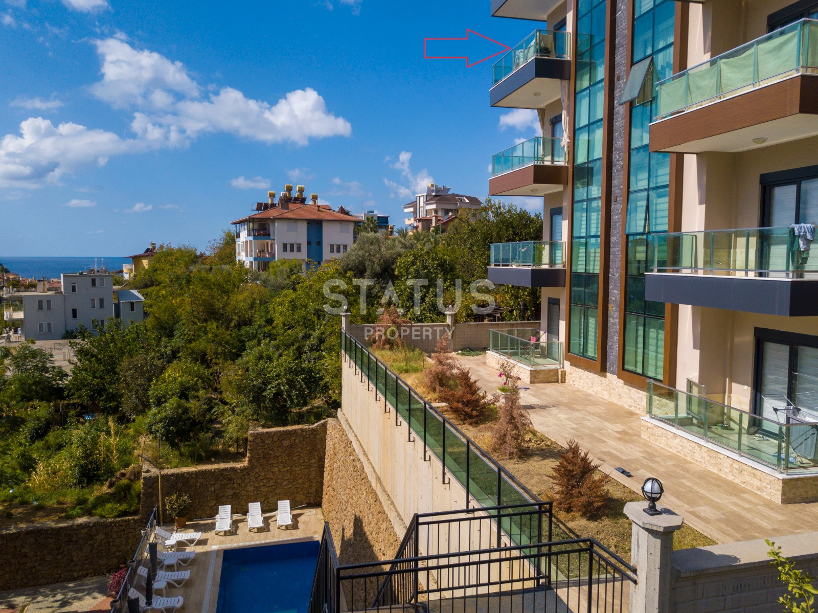 Квартира с видом на море и горы в районе Кестель, 1+1, 80 кв.м. фото 7